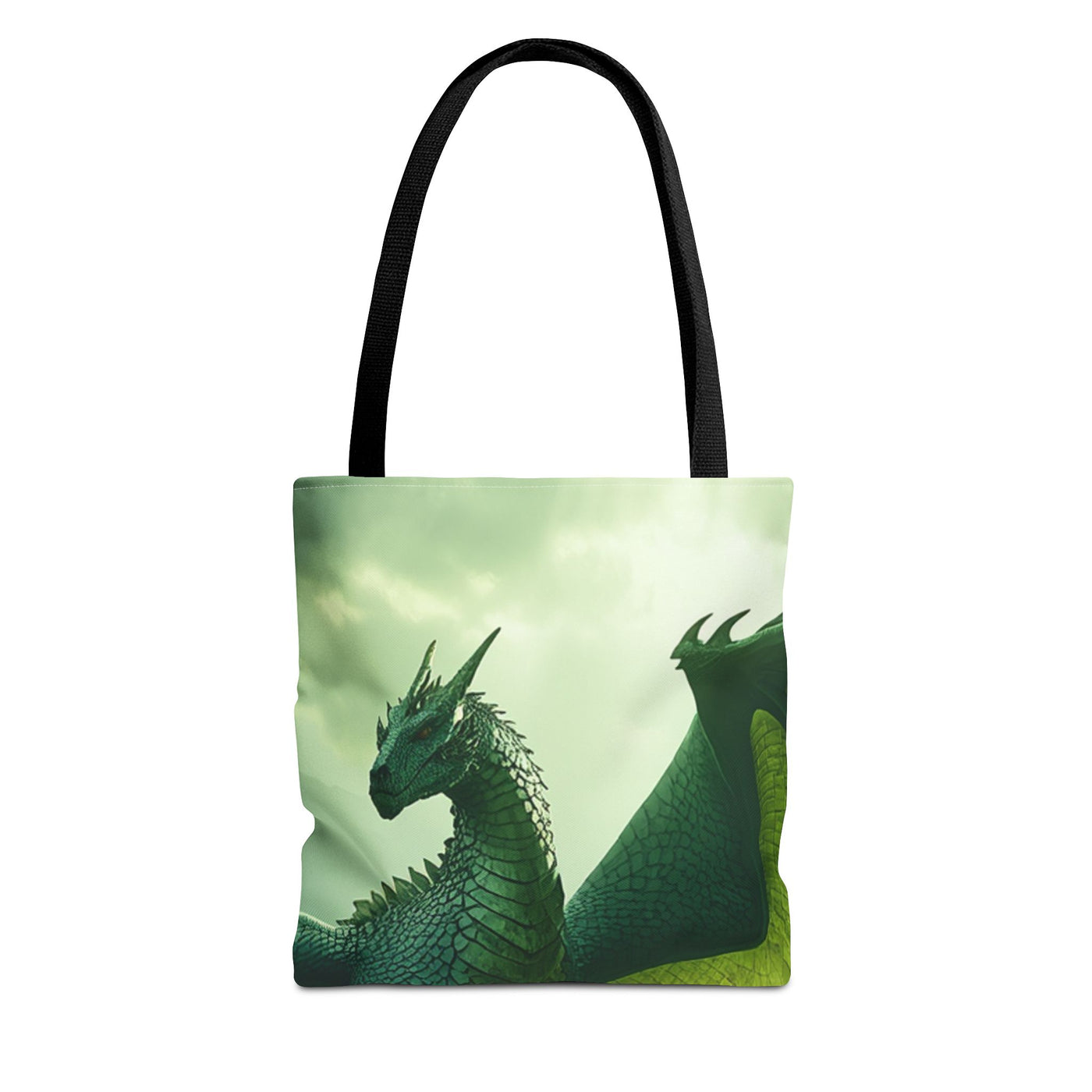 Emerald Wyrm Dragon Tote Bag dark fantasy dragon gift from The Ember Hoard