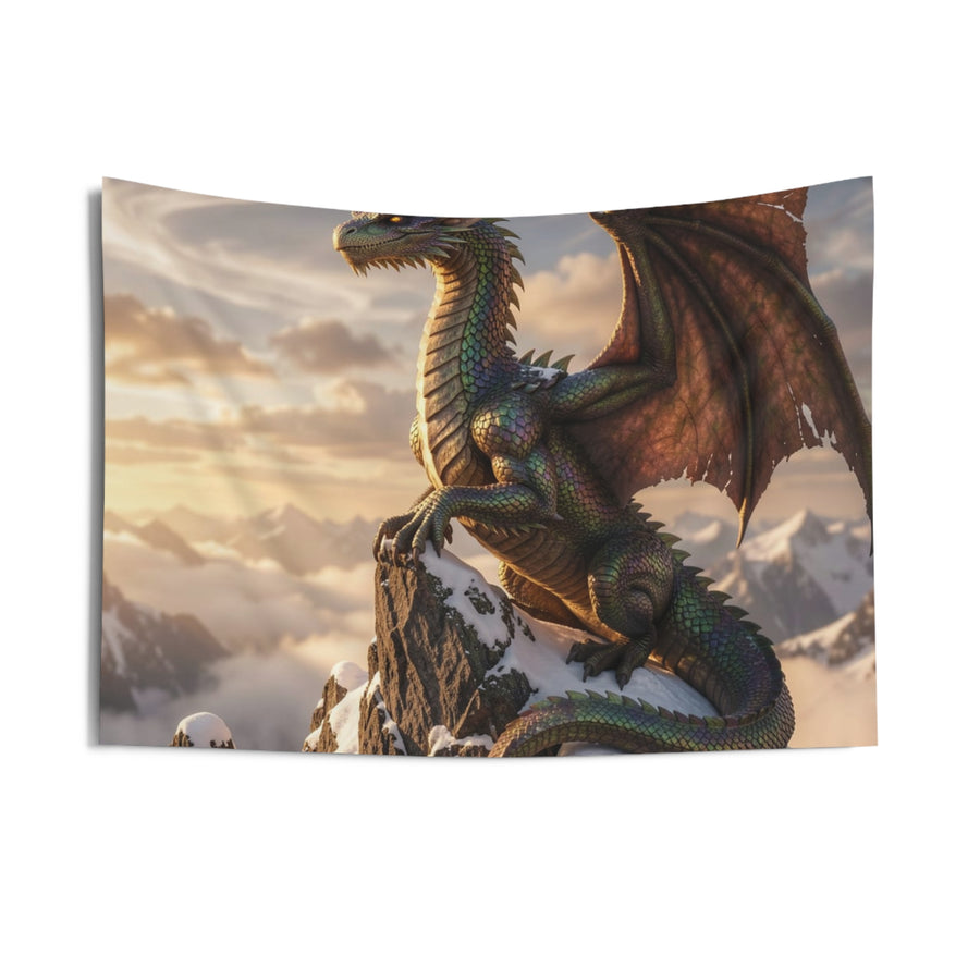 Alpine Crown Dragon Wall Tapestry dark fantasy dragon gift from The Ember Hoard