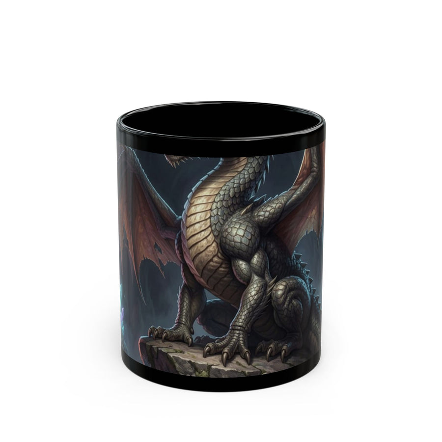 Crystal Cavern Dragon Mug dark fantasy dragon gift from The Ember Hoard