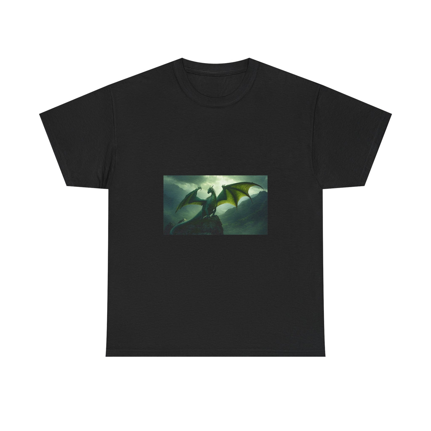 Emerald Wyrm Dragon Tee dark fantasy dragon gift from The Ember Hoard