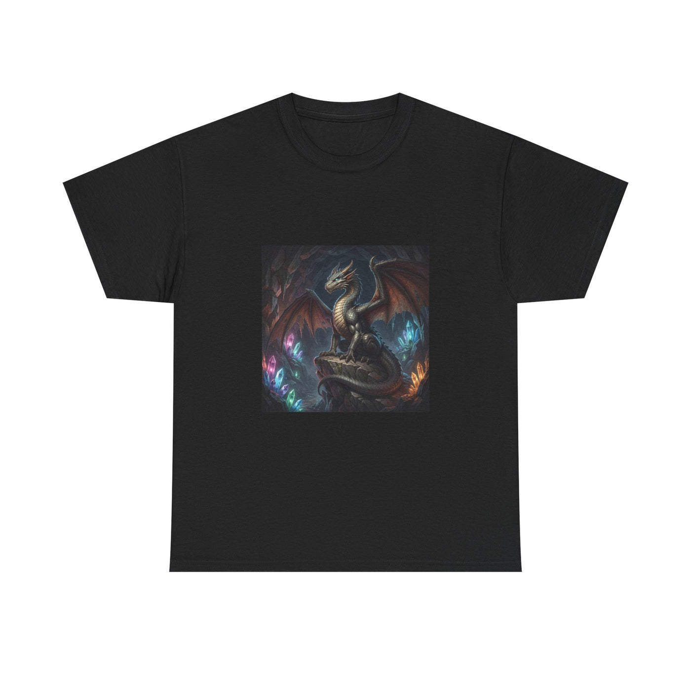 Crystal Cavern Dragon Tee dark fantasy dragon gift from The Ember Hoard