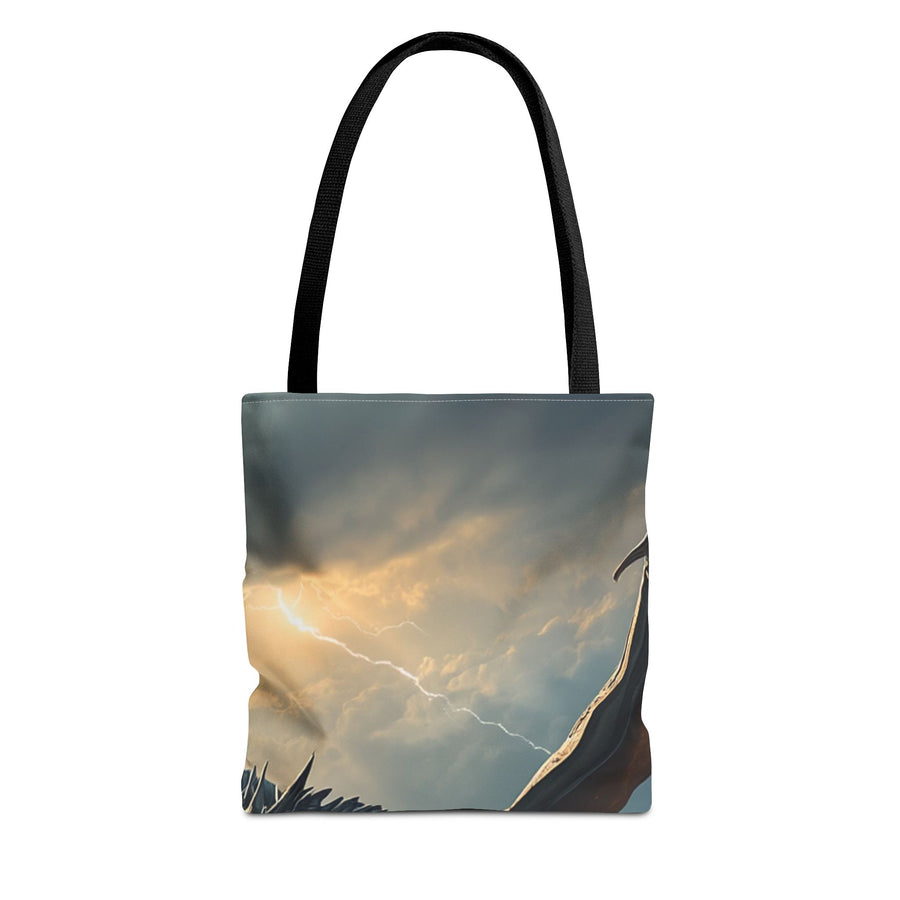 Skyfire Sovereign Dragon Tote Bag dark fantasy dragon gift from The Ember Hoard