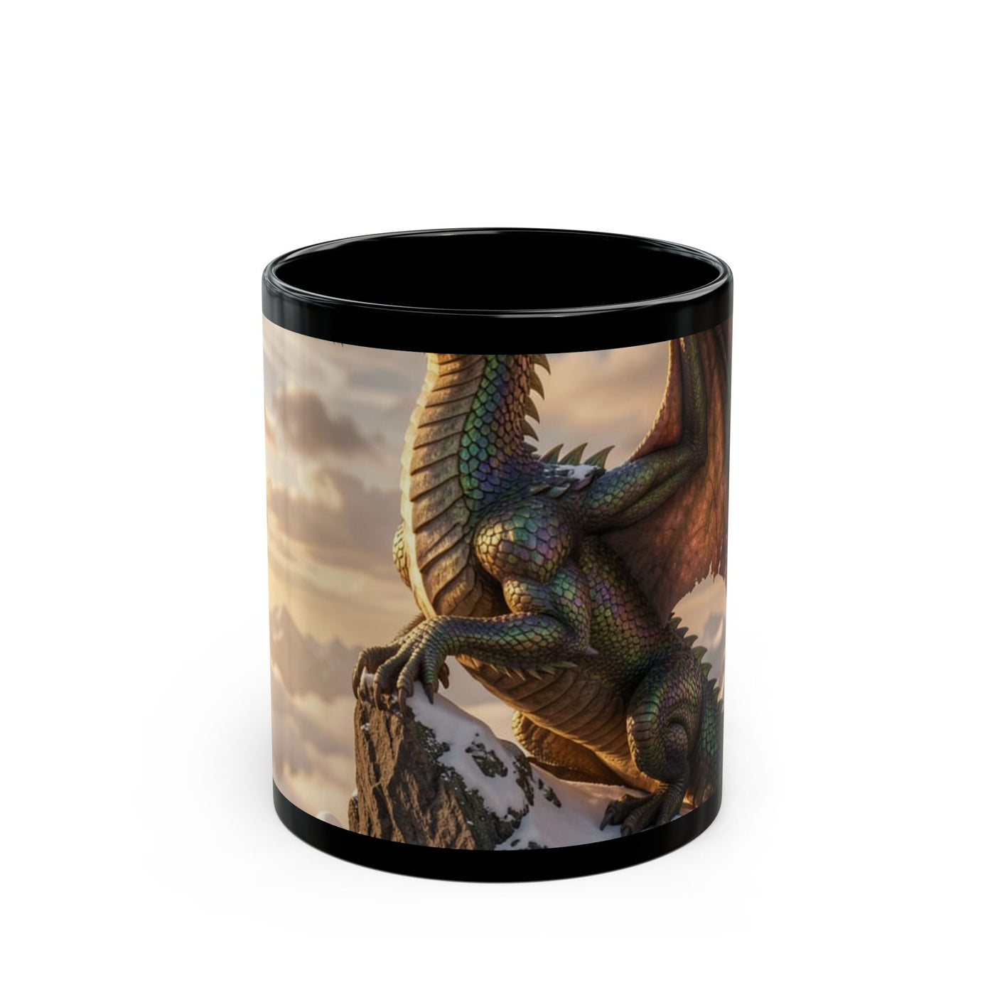 Alpine Crown Dragon Mug dark fantasy dragon gift from The Ember Hoard