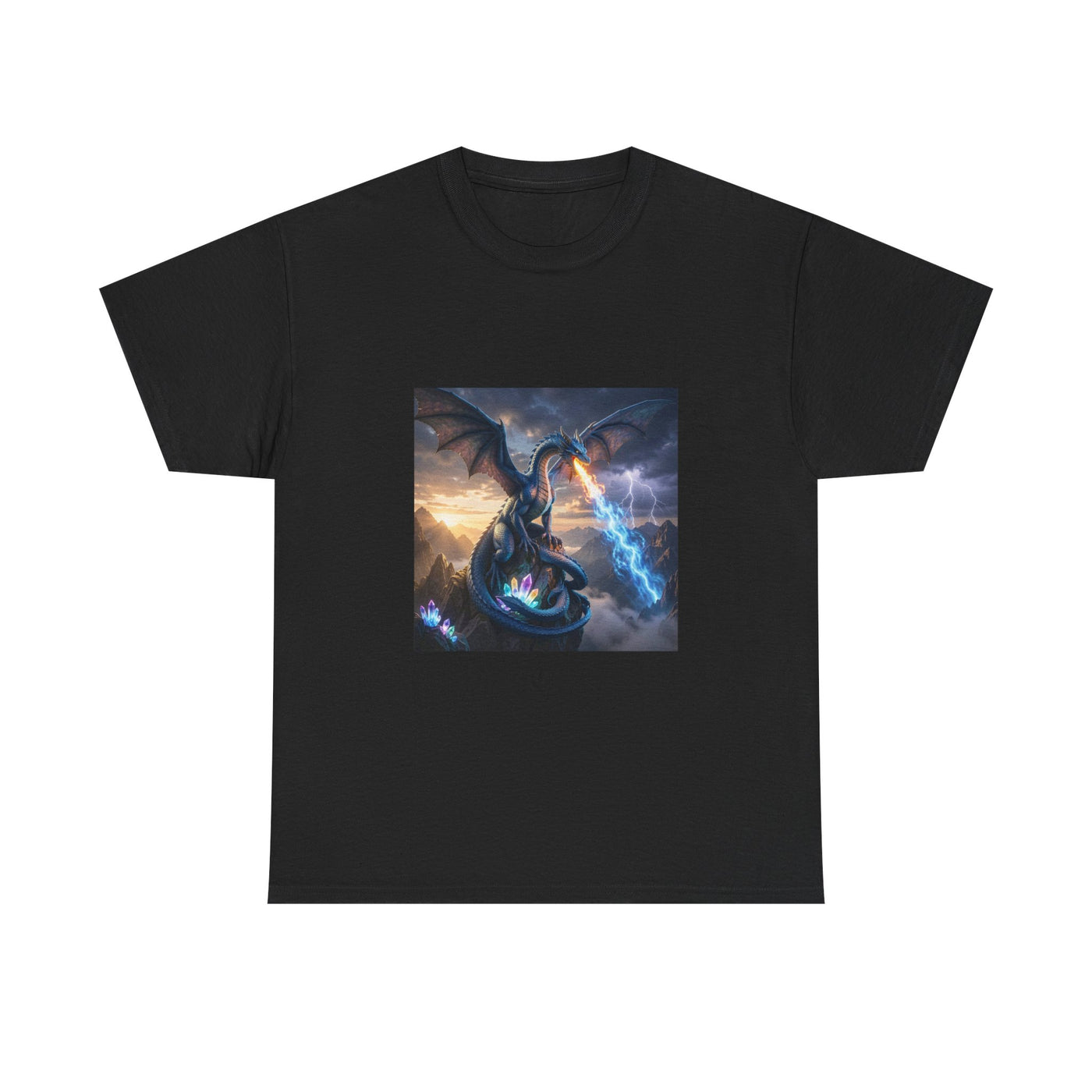 Stormfire Dragon Tee dark fantasy dragon gift from The Ember Hoard