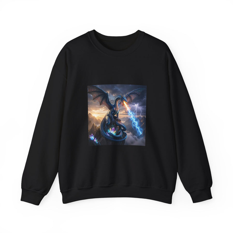 Stormfire Dragon Crewneck Sweatshirt dark fantasy dragon gift from The Ember Hoard