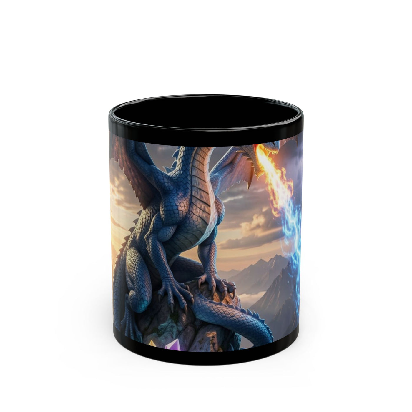 Stormfire Dragon Mug dark fantasy dragon gift from The Ember Hoard