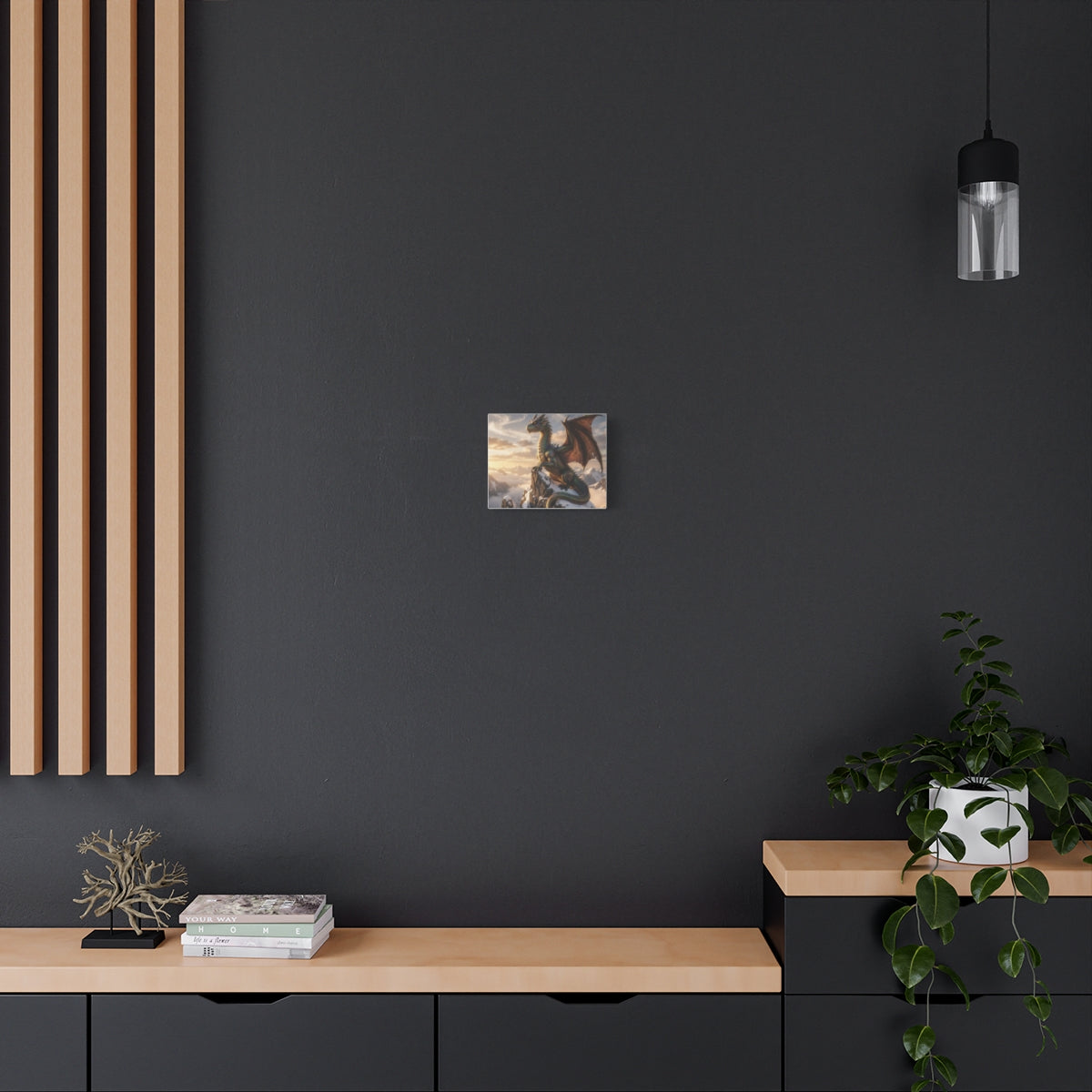Alpine Crown Dragon Canvas Wall Art context 2 mockup from The Ember Hoard
