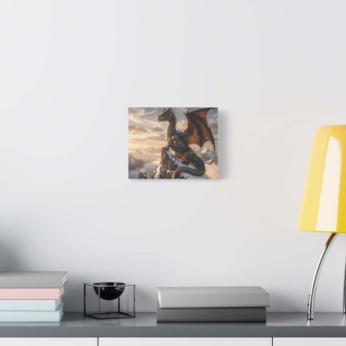 Alpine Crown Dragon Canvas Wall Art context 1 mockup from The Ember Hoard
