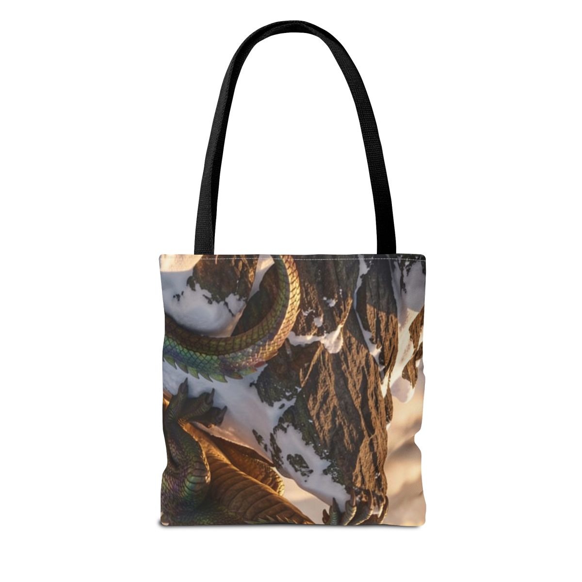 Alpine Crown Dragon Tote Bag back mockup from The Ember Hoard