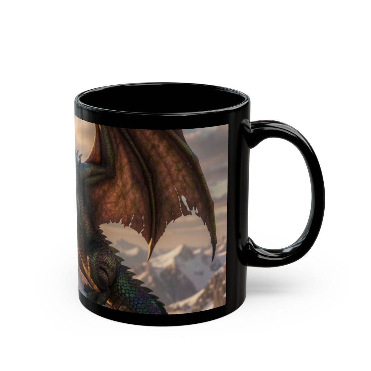 Alpine Crown Dragon Mug right mockup from The Ember Hoard