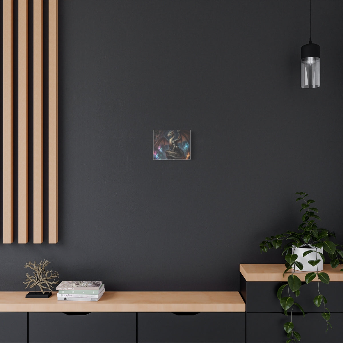 Crystal Cavern Dragon Canvas Wall Art context 2 mockup from The Ember Hoard