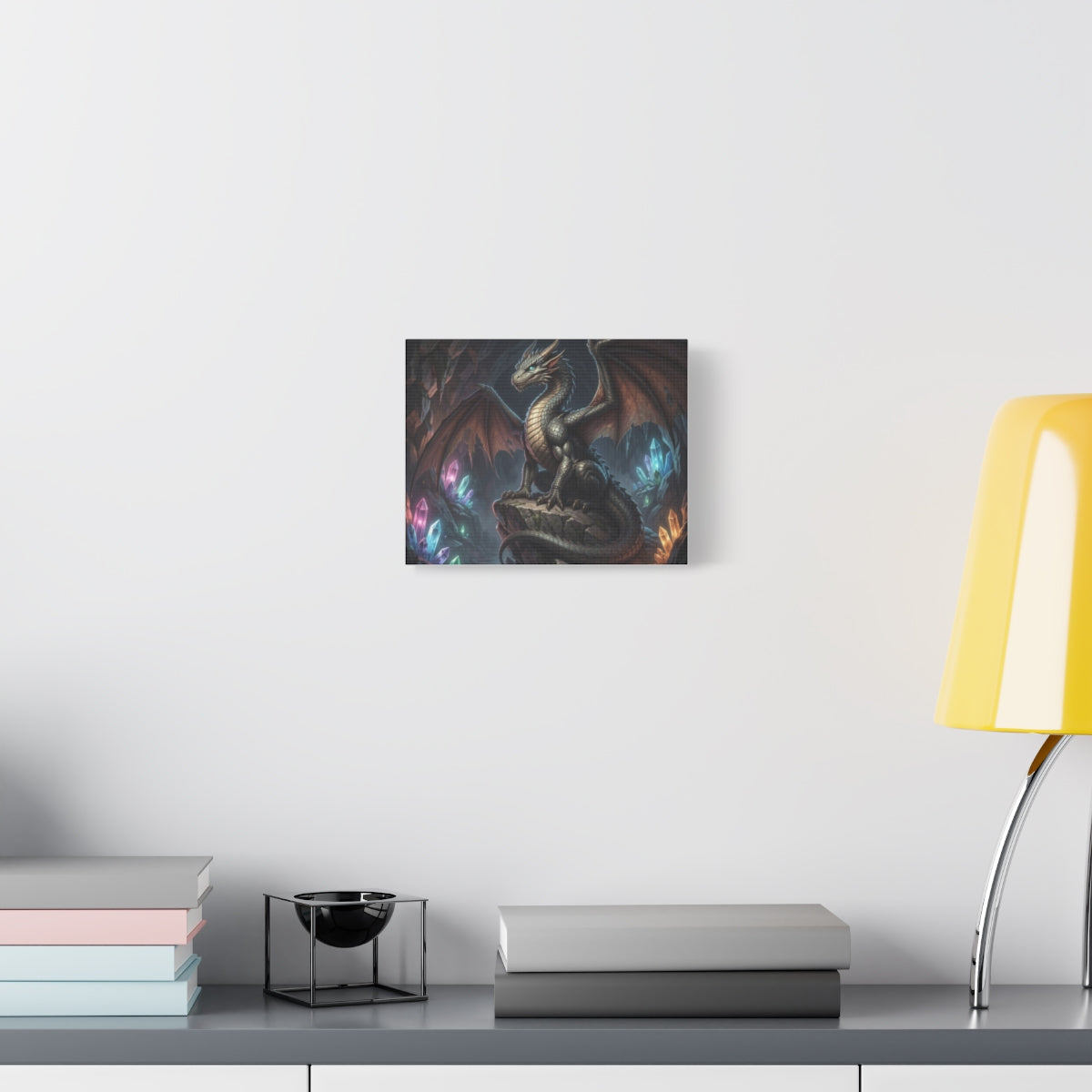 Crystal Cavern Dragon Canvas Wall Art context 1 mockup from The Ember Hoard