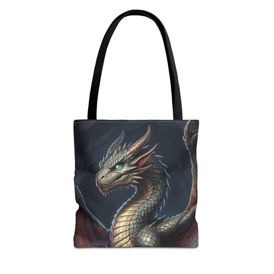 Crystal Cavern Dragon Tote Bag dark fantasy dragon gift from The Ember Hoard