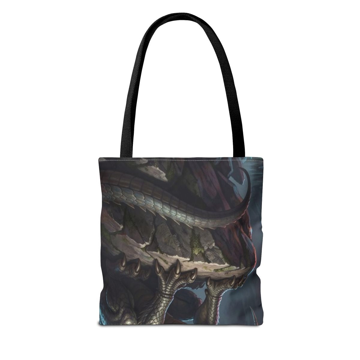 Crystal Cavern Dragon Tote Bag back mockup from The Ember Hoard