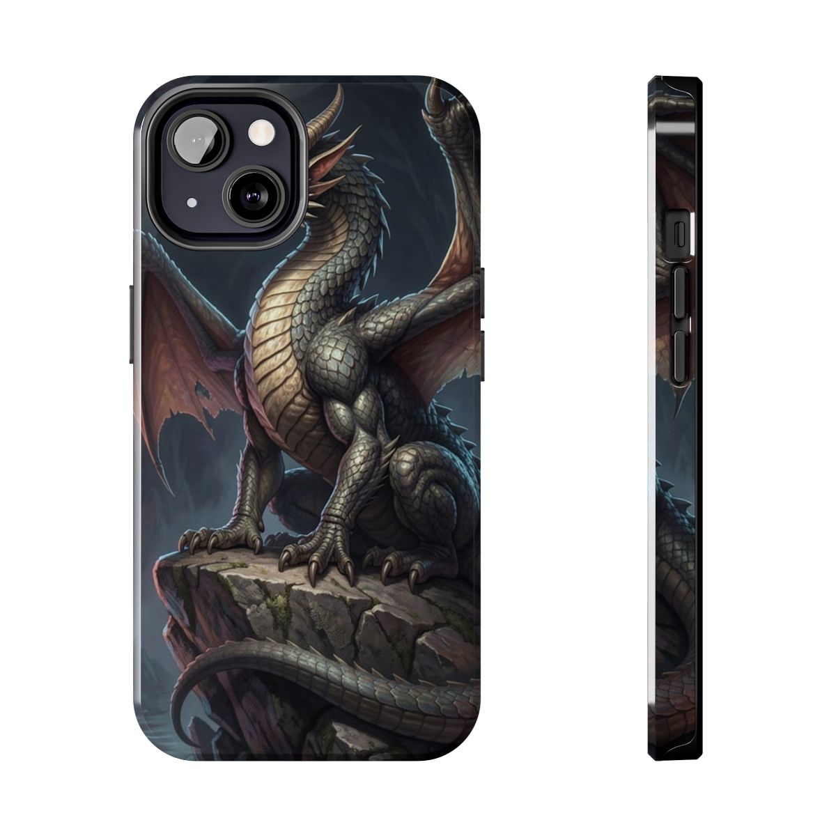 Crystal Cavern Dragon Tough Phone Case dark fantasy dragon gift from The Ember Hoard