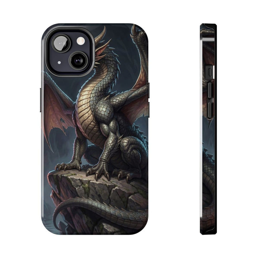 Crystal Cavern Dragon Tough Phone Case dark fantasy dragon gift from The Ember Hoard