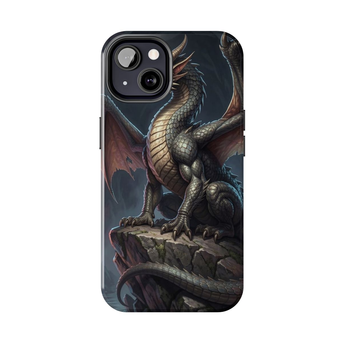 Crystal Cavern Dragon Tough Phone Case front mockup from The Ember Hoard