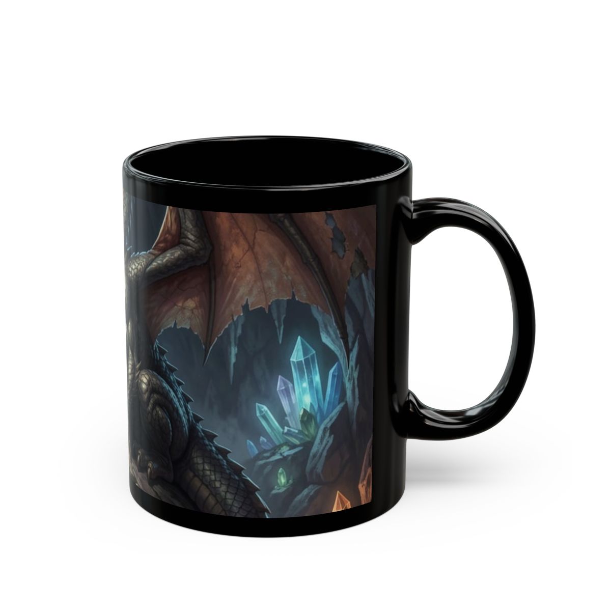 Crystal Cavern Dragon Mug right mockup from The Ember Hoard