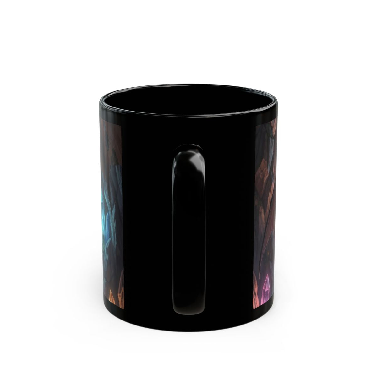 Crystal Cavern Dragon Mug back mockup from The Ember Hoard