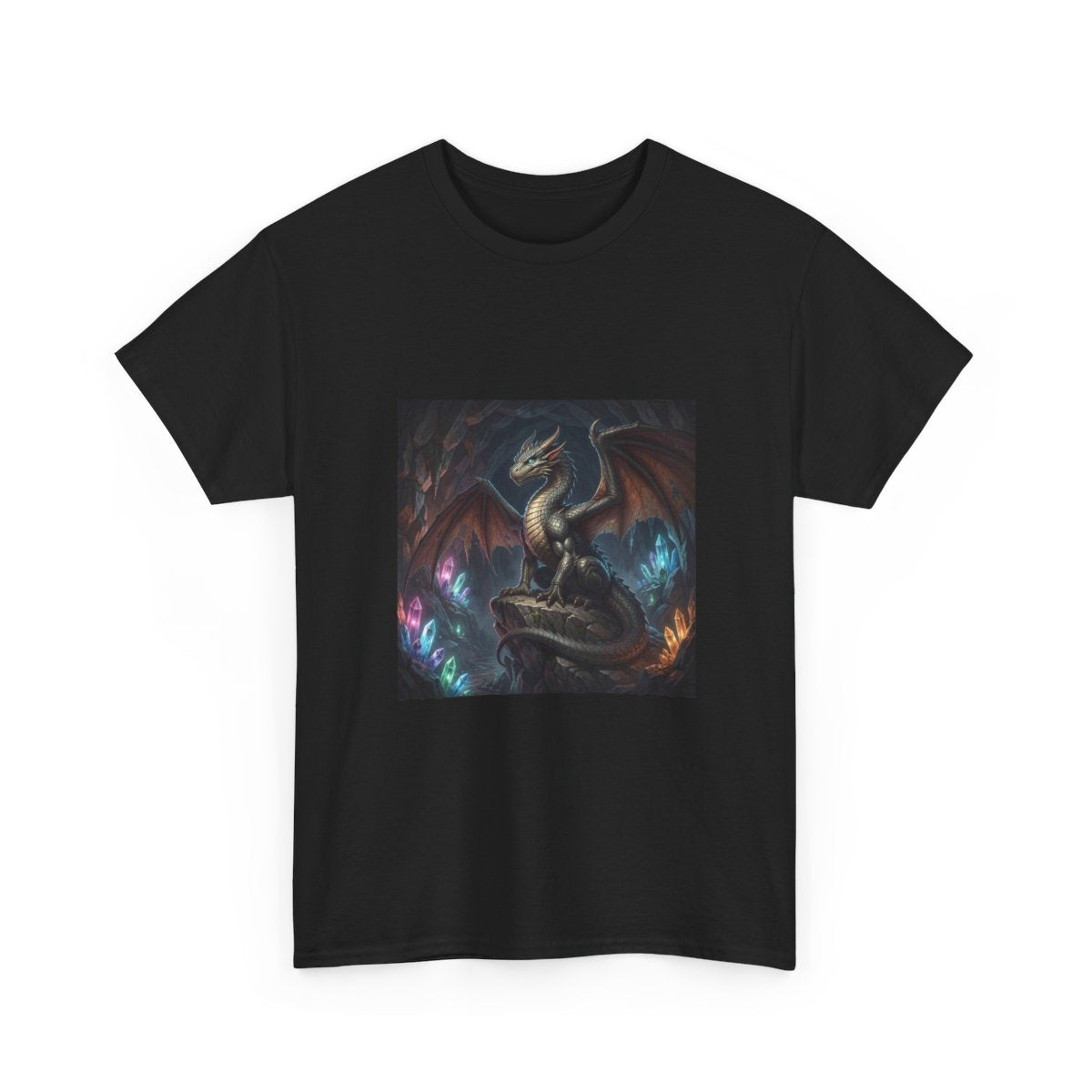 Crystal Cavern Dragon Tee front 2 mockup from The Ember Hoard