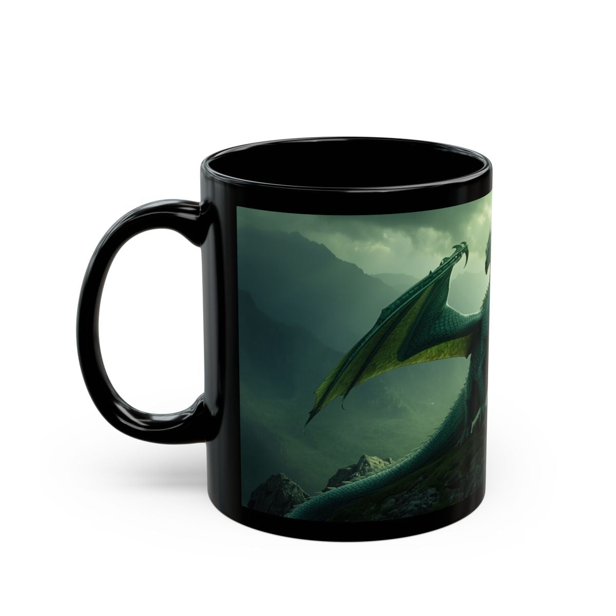 Emerald Wyrm Dragon Mug left mockup from The Ember Hoard