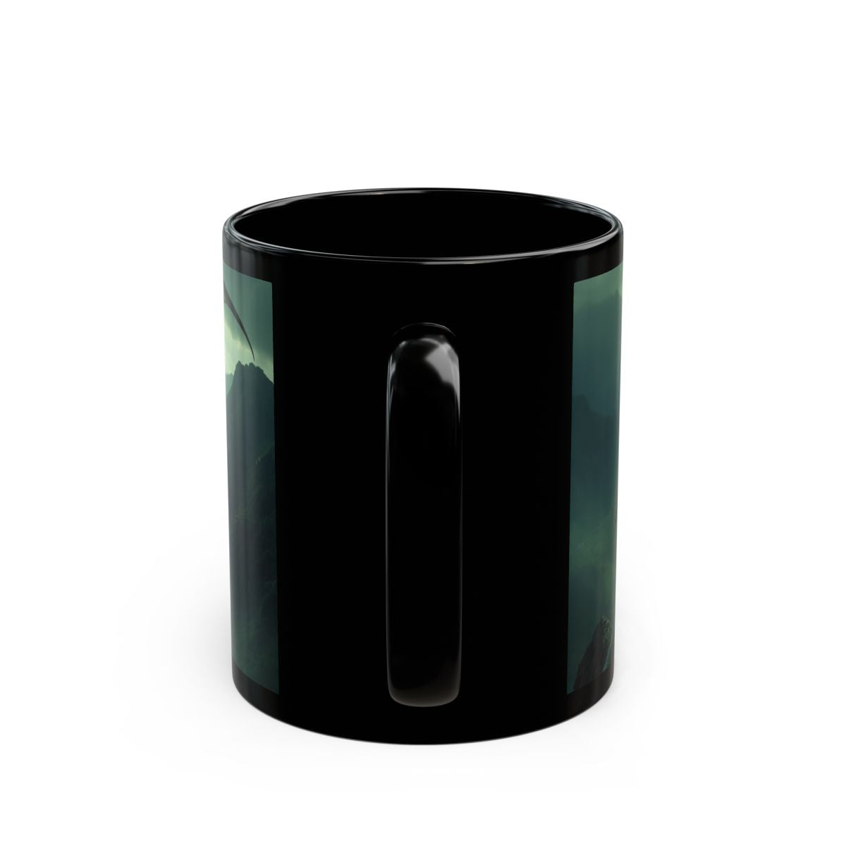 Emerald Wyrm Dragon Mug back mockup from The Ember Hoard
