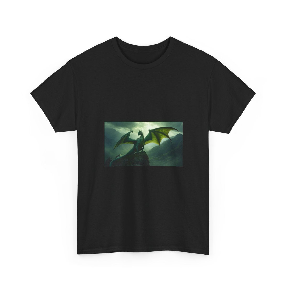 Emerald Wyrm Dragon Tee front 2 mockup from The Ember Hoard
