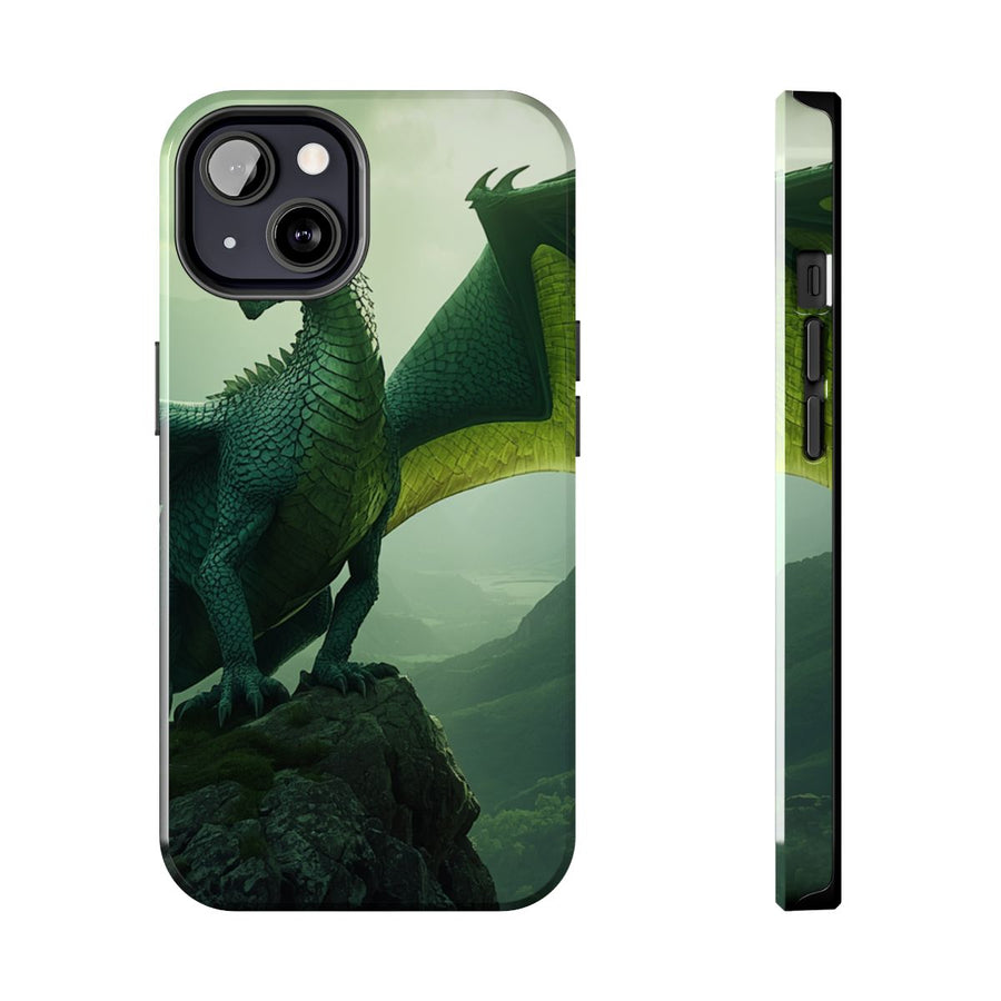 Emerald Wyrm Dragon Tough Phone Case dark fantasy dragon gift from The Ember Hoard