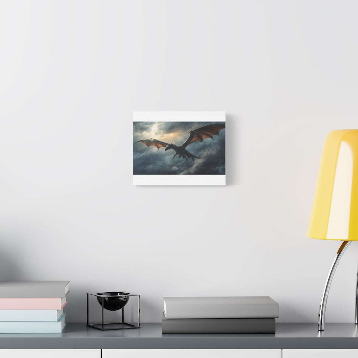 Skyfire Sovereign Dragon Canvas Wall Art context 1 mockup from The Ember Hoard