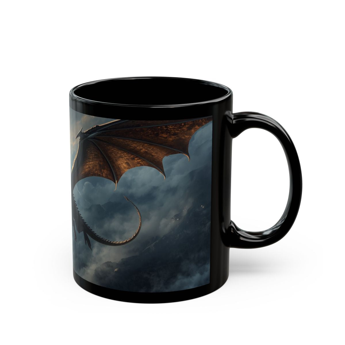 Skyfire Sovereign Dragon Mug right mockup from The Ember Hoard