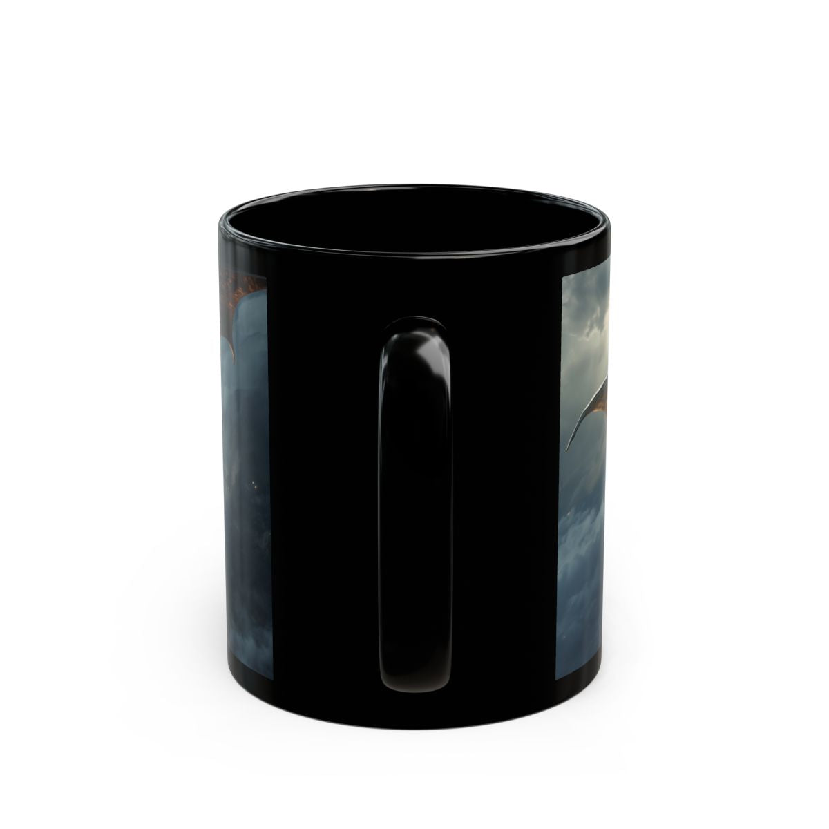 Skyfire Sovereign Dragon Mug back mockup from The Ember Hoard