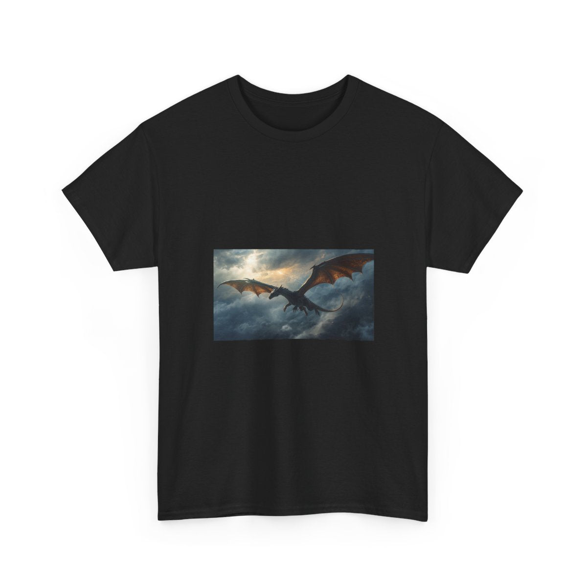Skyfire Sovereign Dragon Tee front 2 mockup from The Ember Hoard
