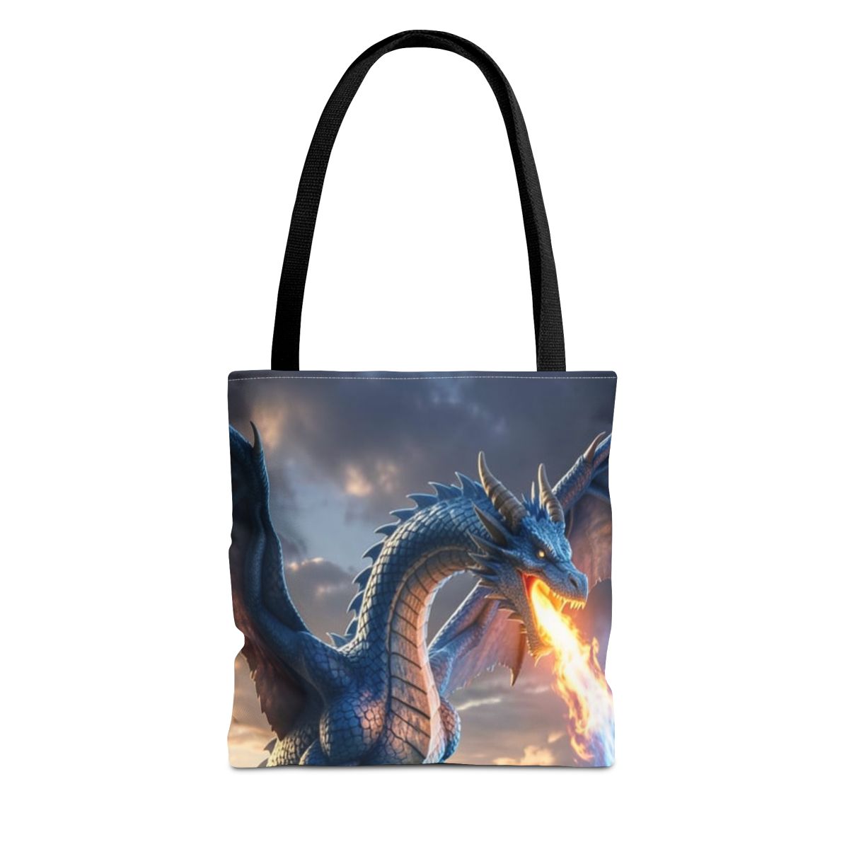 Stormfire Dragon Tote Bag dark fantasy dragon gift from The Ember Hoard