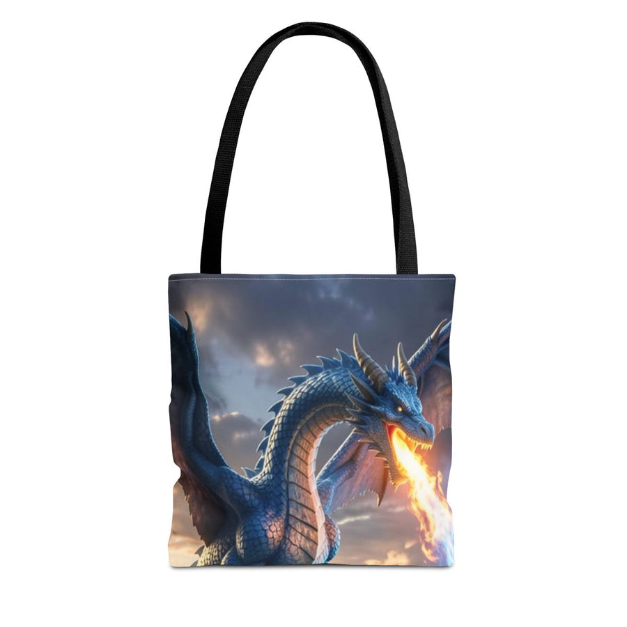 Stormfire Dragon Tote Bag dark fantasy dragon gift from The Ember Hoard