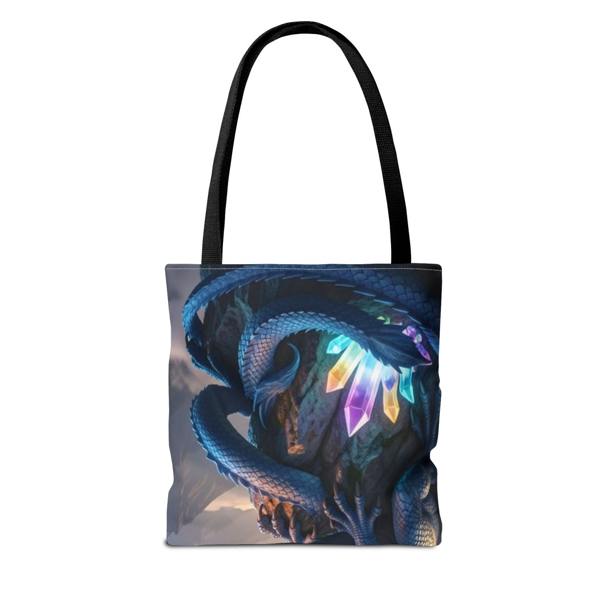 Stormfire Dragon Tote Bag back mockup from The Ember Hoard