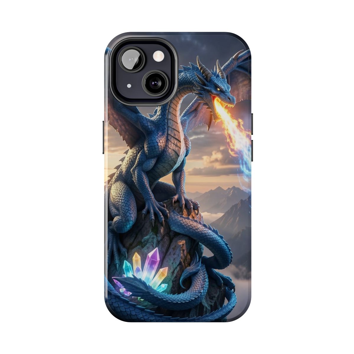 Stormfire Dragon Tough Phone Case front mockup from The Ember Hoard