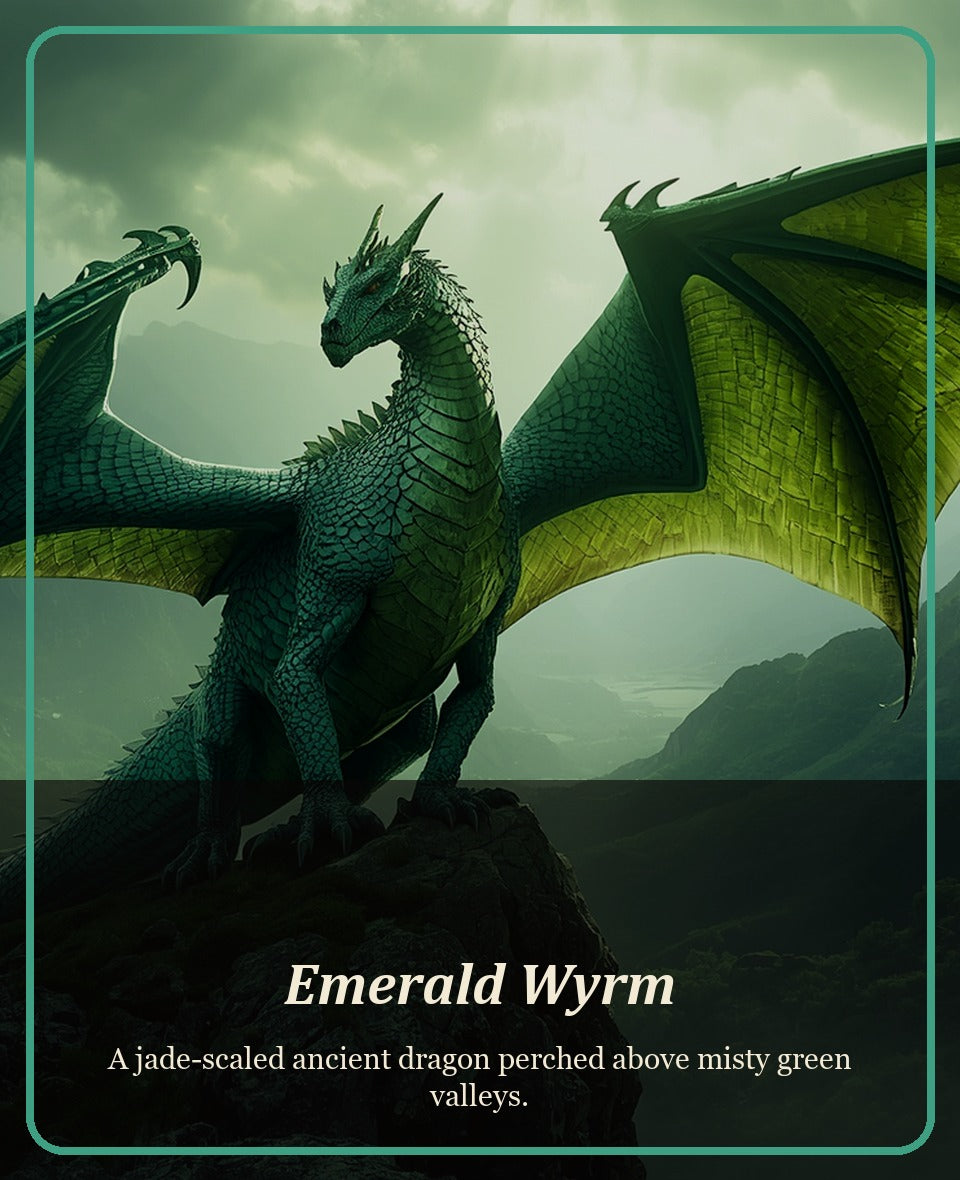 Emerald Wyrm dragon artwork