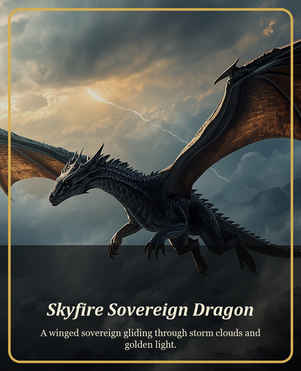 Skyfire Sovereign dragon artwork